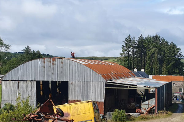 farm shed roof painting